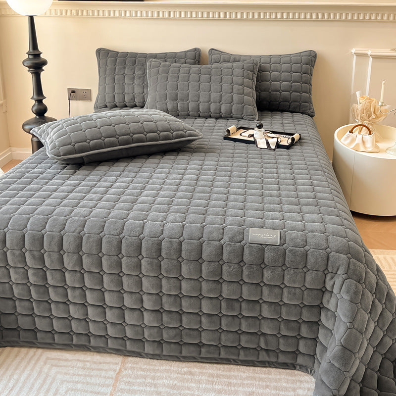Homezie Tagesdecke | Weich und modern mit quadratischer Textur