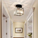 Homezie Kristall-Deckenleuchte | Elegantes Kristallglas mit Metallrahmen | Stilvolle Beleuchtung für Flur und Wohnräume