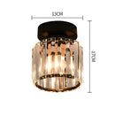Homezie Kristall-Deckenleuchte | Elegantes Kristallglas mit Metallrahmen | Stilvolle Beleuchtung für Flur und Wohnräume