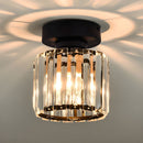 Homezie Kristall-Deckenleuchte | Elegantes Kristallglas mit Metallrahmen | Stilvolle Beleuchtung für Flur und Wohnräume