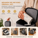 Homezie Beamer | Streaming vom Smartphone | 8K-Unterstützung | 720p | WLAN, HDMI & Bluetooth | Android 14.0 | Inklusive Aufbewahrungstasche | Mini-Beamer