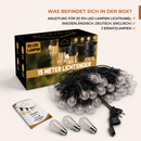 Homezie® Lichterkette | IP65 Wasserdicht | Kunststoff S14 LED-Lampen | Warmweiß | Verbindbar & Dimmbar | In verschiedenen Längen erhältlich