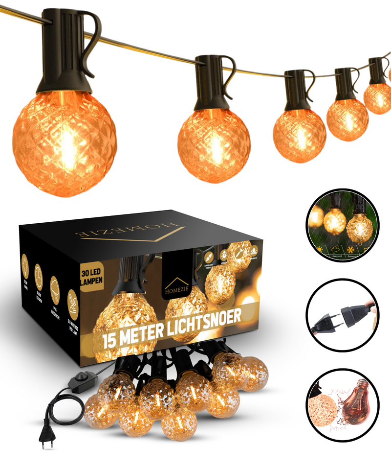 6 Ersatzlampen für Homezie Lichterkette Tannenzapfen-Design