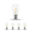 Homezie S14 Ersatzbirnen | Wetterfest | Unzerbrechlich | Energieeffizient | 2700K