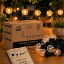Homezie® Lichterkette | Warmweiß | G60 LED-Lampen | IP65 Wasserdicht | Dimmbar, Verbindbar & mit Timer | Außenbeleuchtung | Verschiedene Längen erhältlich