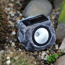 Homezie Solar-Gartenleuchte | Steinoptik LED-Lampe mit warmem Licht | Für Garten & Wege