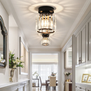Homezie Kristall-Deckenleuchte | Elegantes Kristallglas mit Metallrahmen | Stilvolle Beleuchtung für Flur und Wohnräume