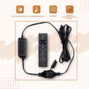 Homezie-Verlängerungskabel mit Dimmer und Fernbedienung | IP65 wasserdicht | Einstellbare Helligkeit | Mit Timerfunktion