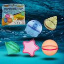 KidWorld® Wiederverwendbare Wasserballons | 5 lustige Figuren | Selbstverschließend | Wiederverwendbar