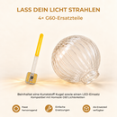 Homezie G60 Ersatzlampen | 4× LED-Ersatzlampen | 2700K Warmweiß | Kunststoff | Für G60-Lichterketten | Außenbeleuchtung