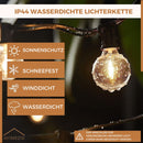 Homezie® Lichterkette | Warmweiß | G40 LED-Lampen | Wasserdicht | Dimmbar & Verbindbar | Außenbeleuchtung | Verschiedene Längen erhältlich