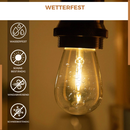 Homezie S14 Ersatzbirnen | Wetterfest | Unzerbrechlich | Energieeffizient | 2700K