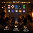 Homezie Beamer | Streaming vom Smartphone | 8K-Unterstützung | 720p | WLAN, HDMI & Bluetooth | Android 14.0 | Inklusive Aufbewahrungstasche | Mini-Beamer