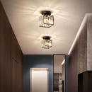 Homezie Kristall-Deckenleuchte | Elegantes Kristallglas mit Metallrahmen | Stilvolle Beleuchtung für Flur und Wohnräume