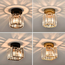 Homezie Kristall-Deckenleuchte | Elegantes Kristallglas mit Metallrahmen | Stilvolle Beleuchtung für Flur und Wohnräume