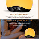 Homezie Wake-up-Licht | White-Noise-Maschine | Schlaftrainer | Wecker | Natürliche Klänge