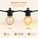 Homezie G60 Ersatzlampen | 4× LED-Ersatzlampen | 2700K Warmweiß | Kunststoff | Für G60-Lichterketten | Außenbeleuchtung
