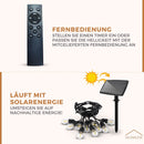 Homezie Lichterkette mit Solarenergie | IP65 Wasserdicht | Mit Fernbedienung | S14 LED-Lampen | Solar-Gartenbeleuchtung