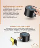 Homezie Wandlampe | 3 Farbtemperaturen | Touch-Bedienung | Einstellbare Helligkeit | USB-aufladbar