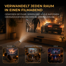 Homezie Beamer | Streaming vom Smartphone | 8K-Unterstützung | 720p | WLAN, HDMI & Bluetooth | Android 14.0 | Inklusive Aufbewahrungstasche | Mini-Beamer
