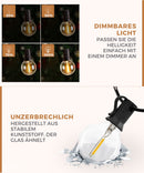 Homezie® Lichterkette mit Solarenergie | Mit Fernbedienung | IP65 Wasserdicht | G40 LED-Birnen | In verschiedenen Längen erhältlich