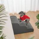 Homezie Tierleiter-Rampe | Weiche Schaumstoffstufen, leicht und stabil | Für Hunde und Haustiere am Sofa und Bett