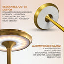 Homezie ElegantGlow | Tischleuchte | Warmes Licht | Einstellbare Helligkeit | Wiederaufladbar über USB-C