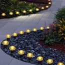 Homezie Solar-Gartenleuchten | 15er Set Bodenlichter mit LED-Beleuchtung | Für Gartenwege & Terrasse