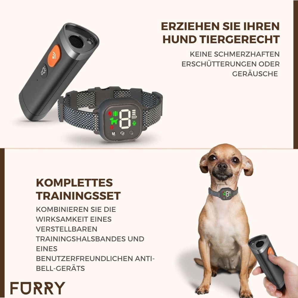 Wasserdichtes Anti-Bell Halsband Fr Hunde  2 Kanle, Ton/Vibration/Statisch   Reichweite 300ft, IPX