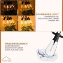 Homezie Lichterkette 15 Meter mit 25 großen LED-Birnen | IP45 Wasserdicht | Warmweiß | Verbindbar & Dimmbar