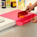 Homezie 2-in-1 Schneidebrett | Abnehmbare Auffangbox, rutschfeste Oberfläche | Platzsparende Lebensmittelvorbereitung
