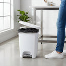 Homezie Küchenmülleimer | 50 l, Fußpedal & Geruchsschutz | Geräumiger Abfalleimer für Küche, Büro & Haushalt