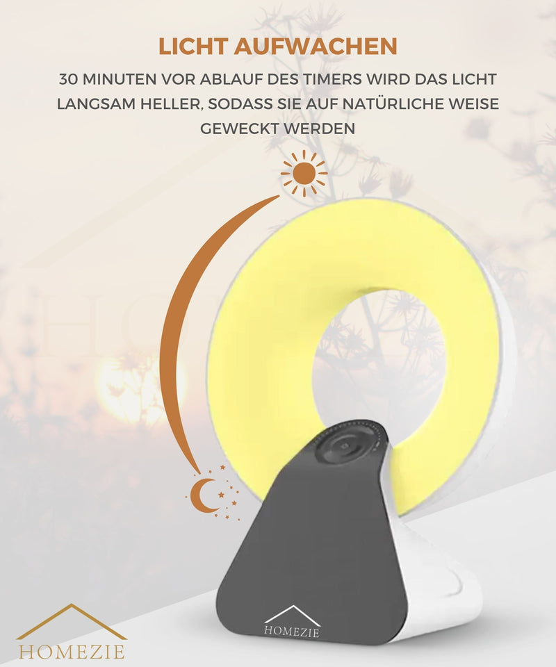 Homezie Tageslichtlampe | Wake-up-Licht | White-Noise-Maschine | Eingebaute Timer | 10.000 Lux | Lichttherapielampe