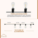 Homezie Lichterkette 15 Meter mit 25 großen LED-Birnen | IP45 Wasserdicht | Warmweiß | Verbindbar & Dimmbar
