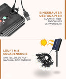 Homezie® Lichterkette mit Solarenergie | Mit Fernbedienung | IP65 Wasserdicht | G40 LED-Birnen | In verschiedenen Längen erhältlich