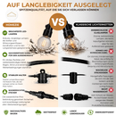Homezie® Lichterkette | Warmweiß | G60 LED-Lampen | IP65 Wasserdicht | Dimmbar, Verbindbar & mit Timer | Außenbeleuchtung | Verschiedene Längen erhältlich