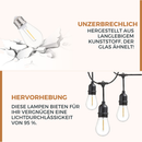 Homezie S14 Ersatzbirnen | Wetterfest | Unzerbrechlich | Energieeffizient | 2700K