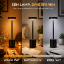Homezie LuxeTouch | 2 Stück | Kabellose Tischlampe | Wasserdicht | USB aufladbar | Touch Control | Esstischlampe | Atmosphärische Beleuchtung