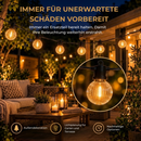 Homezie G60 Ersatzlampen | 4× LED-Ersatzlampen | 2700K Warmweiß | Kunststoff | Für G60-Lichterketten | Außenbeleuchtung