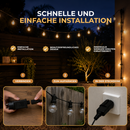 Homezie® Lichterkette | Warmweiß | G60 LED-Lampen | IP65 Wasserdicht | Dimmbar, Verbindbar & mit Timer | Außenbeleuchtung | Verschiedene Längen erhältlich