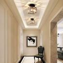 Homezie Kristall-Deckenleuchte | Elegantes Kristallglas mit Metallrahmen | Stilvolle Beleuchtung für Flur und Wohnräume