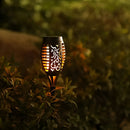 Homezie Solar-Gartenfackel | LED-Flammenleuchte mit Flammeneffekt | Für Garten & Wege
