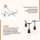 Homezie 4 lose Ersatzglühbirnen | 2-polige Glühbirnen | Wetterfest | Unzerbrechlich | Energieeffizient | 2700K