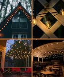 Homezie® Lichterkette mit Solarenergie | Mit Fernbedienung | IP65 Wasserdicht | G40 LED-Birnen | In verschiedenen Längen erhältlich