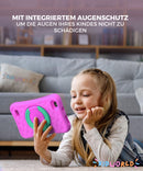KidWorld® Kindertablet Pink & Blau | 4GB RAM + 64GB Speicher | 5000 mAh | 10 Zoll Bildschirm | Android 13 | Tablet für Kinder