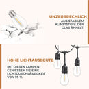 Homezie 4 lose Ersatzglühbirnen | 2-polige Glühbirnen | Wetterfest | Unzerbrechlich | Energieeffizient | 2700K