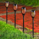 Homezie Solar-Gartenfackel | LED-Flammenleuchte mit Flammeneffekt | Für Garten & Wege
