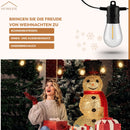 Homezie® Lichterkette | IP65 Wasserdicht | Kunststoff S14 LED-Lampen | Warmweiß | Verbindbar & Dimmbar | In verschiedenen Längen erhältlich