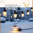 Homezie® Lichterkette | IP65 Wasserdicht | Kunststoff S14 LED-Lampen | Warmweiß | Verbindbar & Dimmbar | In verschiedenen Längen erhältlich