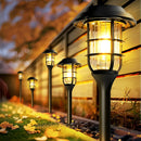 Homezie Solar-Gartenleuchten Set | Wetterfest, Automatisches Ein/Aus & Warmweißes Licht | Stilvolle Außenbeleuchtung